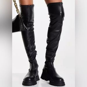 Black over-the-knee boots